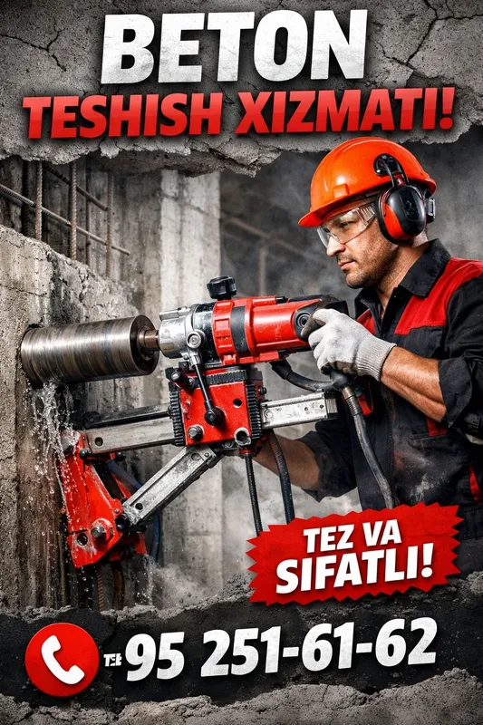 Beton teshish eshik ochish