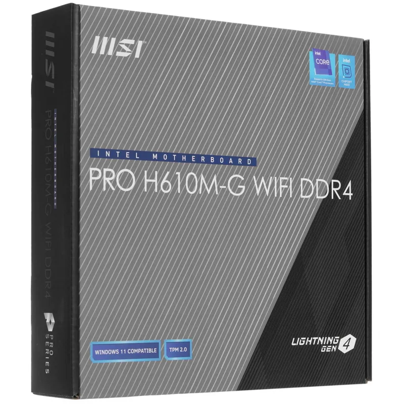 - Материнская плата MSI PRO H610M-G WIFI DDR4 3
