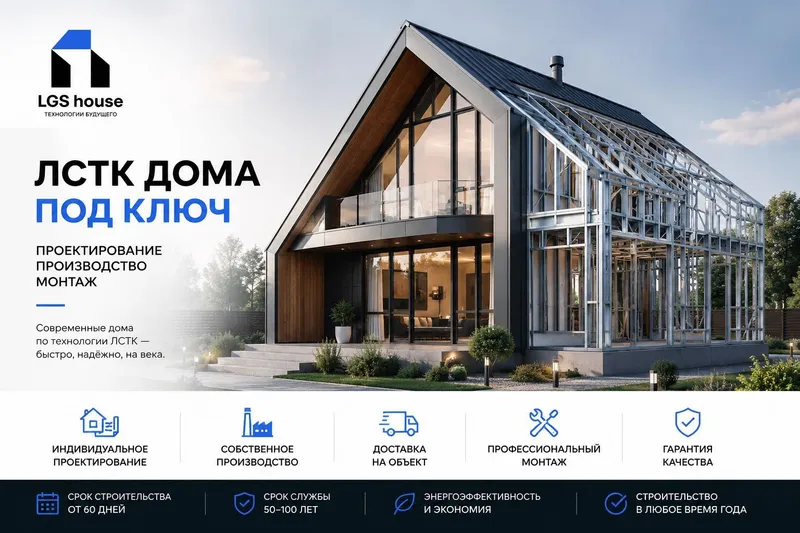 ЛСТК дома под ключ — проектирование, производство и монтаж ЛСТК дома под ключ — проектирование, производство и монтаж