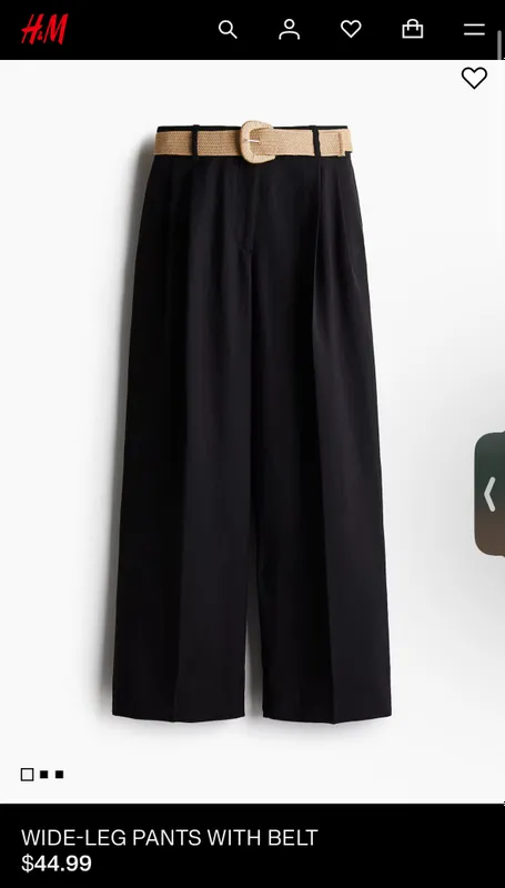 M o‘lchamli belbog‘li H&M shimlari 1