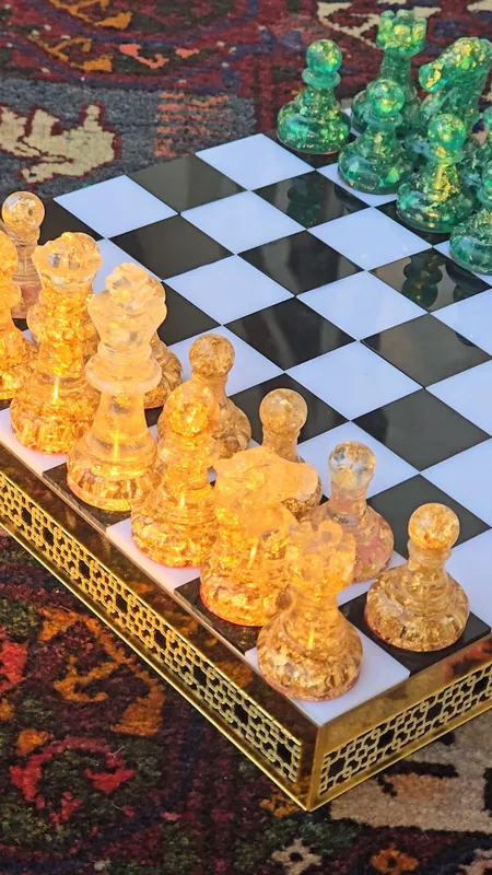Шахмат фигура ва шахмат доска "РУЧНАЯ РАБОТА" 4 Шахмат фигура ва шахмат доска "РУЧНАЯ РАБОТА" 4