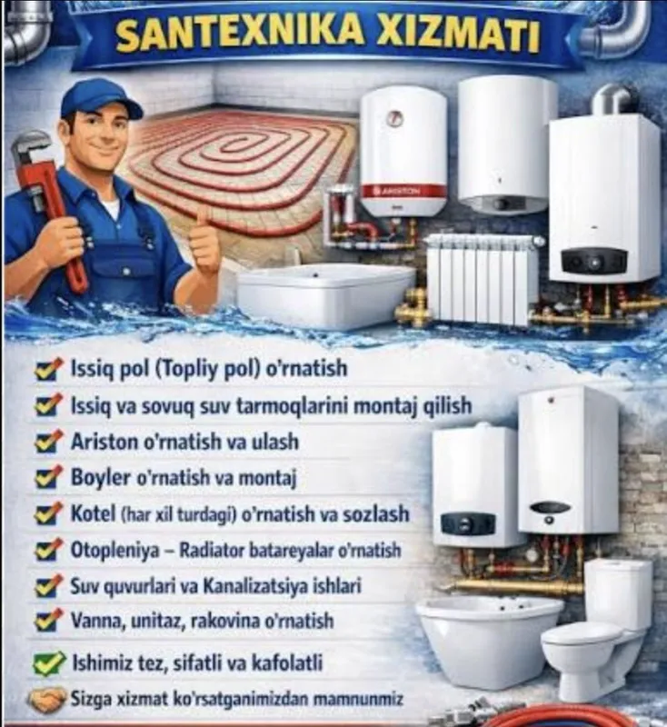 Santexnik xizmati 24/7