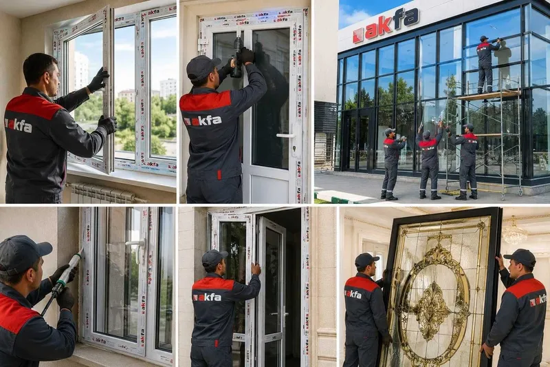 Окна, двери, витражи AKFA изготовление, доставка и монтаж под ключ 2