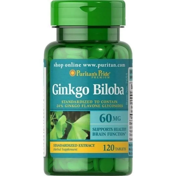 Гинкго Билоба Puritan's Pride Ginkgo Biloba Standardized Extract — фото 1