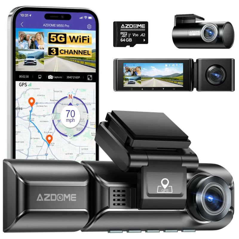 Видеорегистратор Azdome M550 Pro 3х-камерный