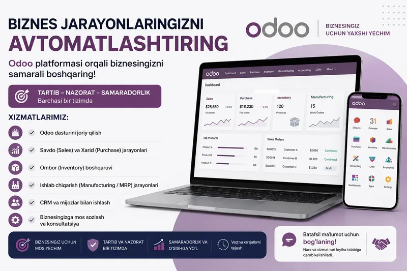 Biznes jarayonlaringizni avtomatlashtirish xizmati