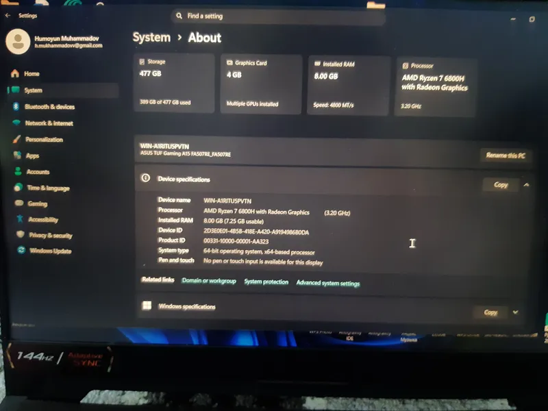ASUS TUF Gaming A15 FA507RE 4