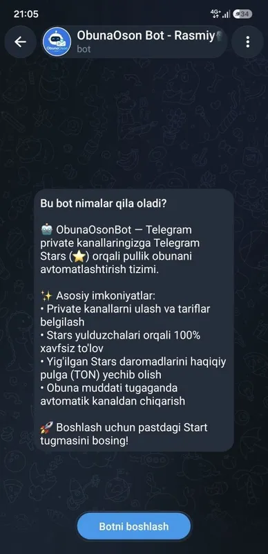 Telegram uchun professional botlar yaratib beraman 4