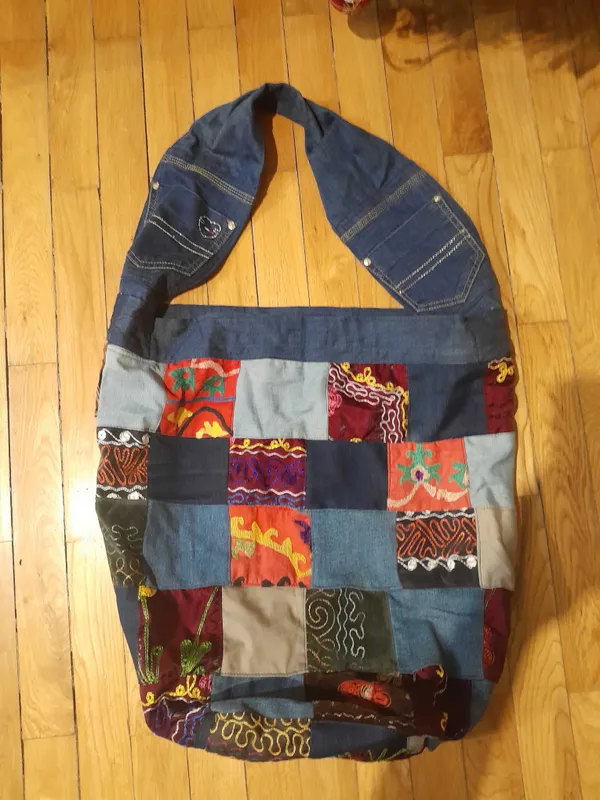Сумка мешок объемная handmade