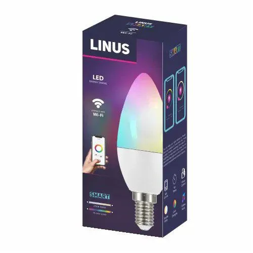 LINUS Smart RGBW Wi-Fi LED Лампа E14 — фото 1