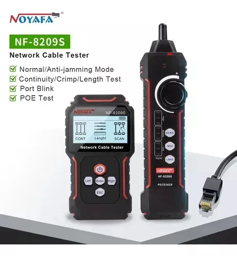 Noyafa NF-8209S PoE тестер сетевого кабеля Noyafa NF-8209S PoE тестер сетевого кабеля