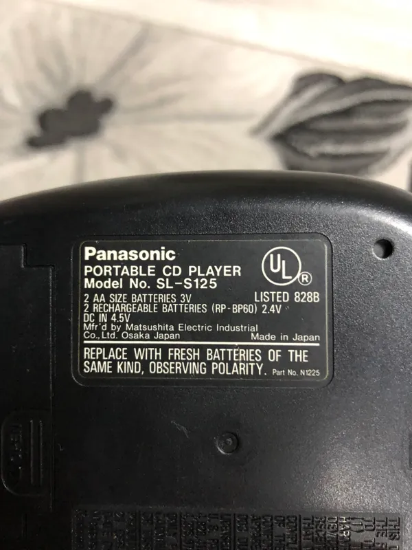 Panasonic cd player SL-S125 4 Panasonic cd player SL-S125 4