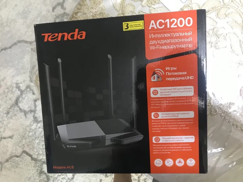 Wifi router TENDA AC1200 модель АС6