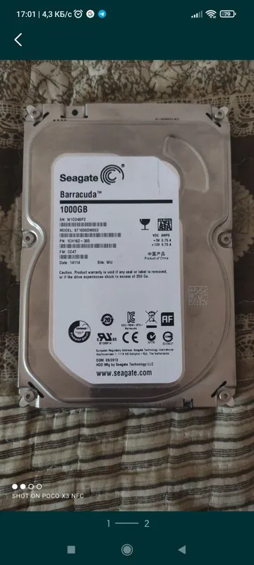 Продам 3 жёстких диска HDD: 1 tb. 1 Продам 3 жёстких диска HDD: 1 tb. 1