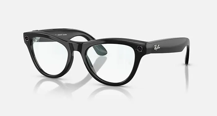 Очки Ray-Ban Meta SKYLER RW4010 Shiny Black с прозрачными линзами