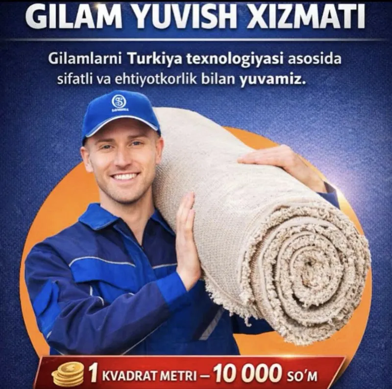 Angren Gilam yuvish va mebel yuvish xizmati 1 Angren Gilam yuvish va mebel yuvish xizmati 1