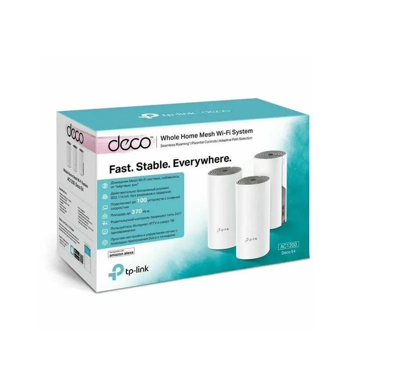 | Mesh Wi-Fi система Deco E4 (3-Pack) 3 | Mesh Wi-Fi система Deco E4 (3-Pack) 3
