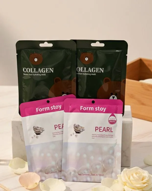 Набор тканевых масок для лица COLLAGEN & PEARL