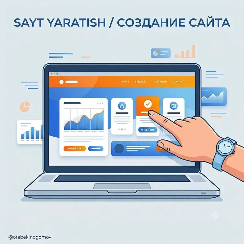 Sayt, Telegram bot yaratish | Создание сайта и бота 3