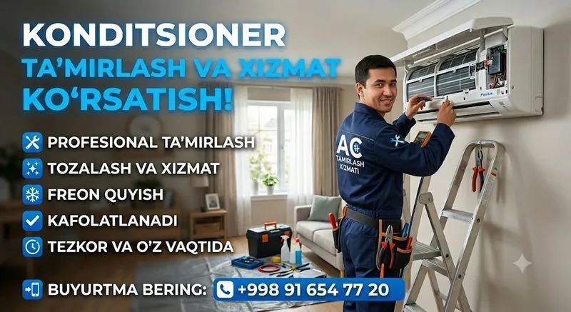 Konditsaner o‘rnatish va tamirlash