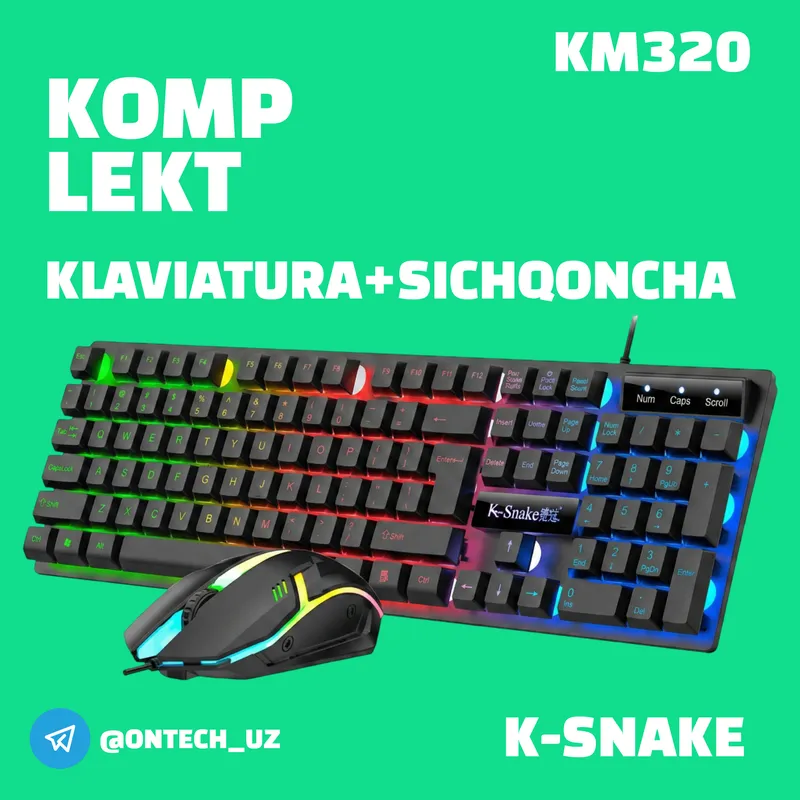 O'yin klaviatura + sichqoncha | KM320 | Yangi