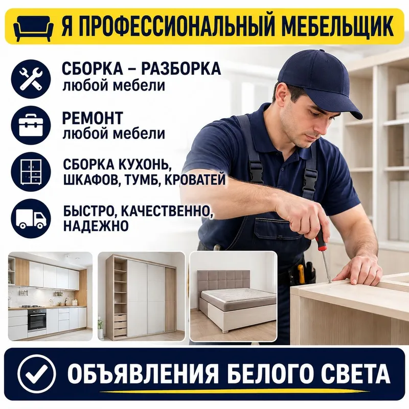 Мебел устаси Йигиш сочиш созлаш хизмати 1