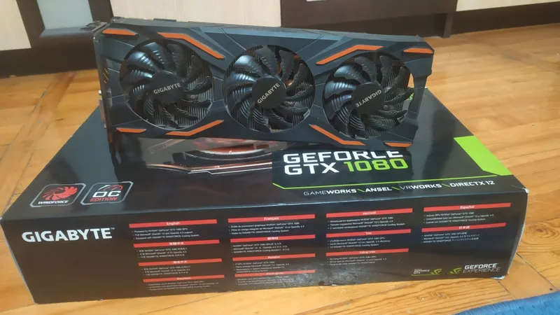 Игровая видеокарта Gigabyte GTX 1080 8GB (Отличное состояние, коробка) 1