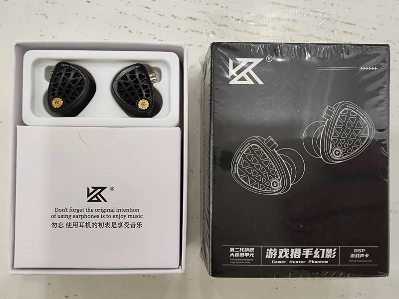 Наушники KZ Phantom Gaming IEMs, 3,5 mm with mic/USB-C