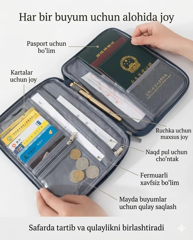 Hujjatlar uchun organayzer (travel keys) 2