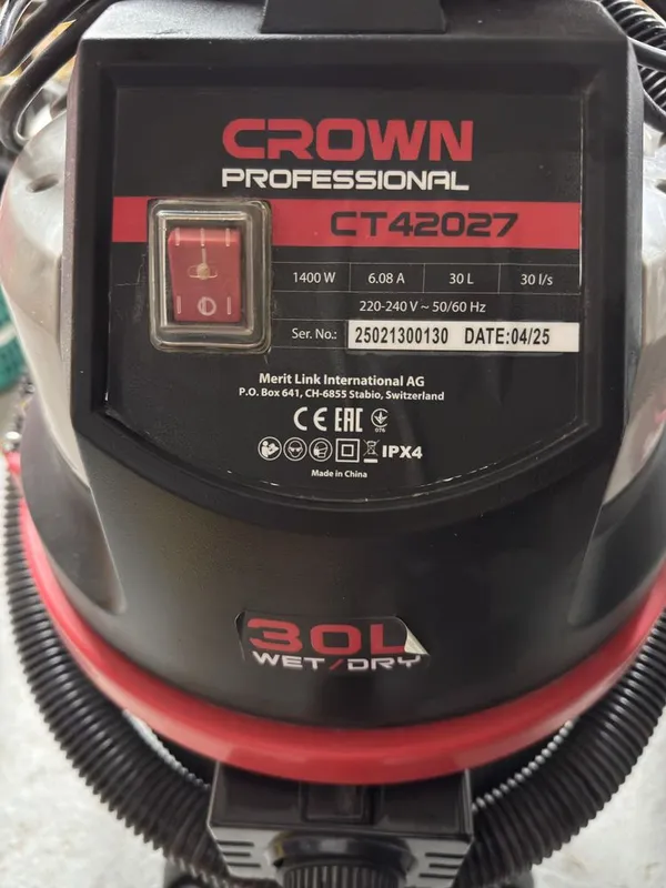 Строительный Пылесос CROWN 30L — фото 1