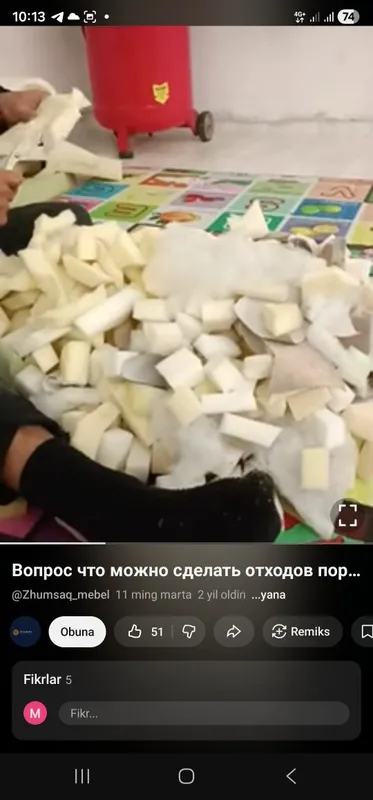 Поролон қолдиқлари сотилади, 200-300кг атрофида келиштириб берамиз, ке