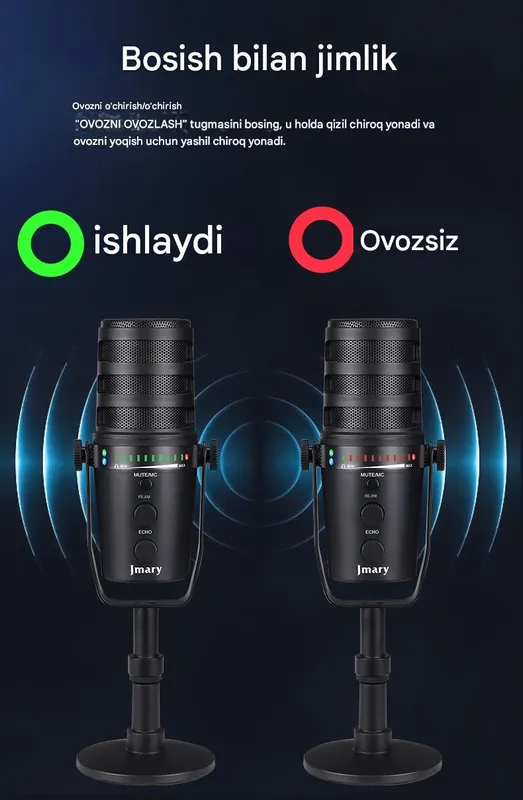 Jmary, podcast streaming uchun studiya mikrofoni — фото 5