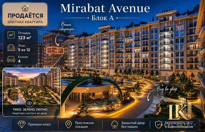 4-комнатная квартира в ЖК Mirabad Avenue (Мирабадский район)