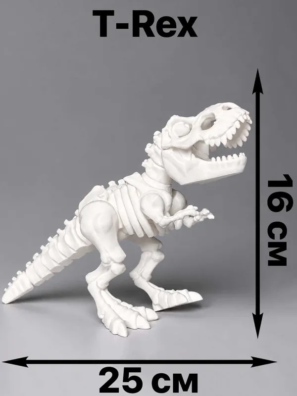 Фигурка «T-Rex» модель скелета динозавра 3D-печати — фото 1
