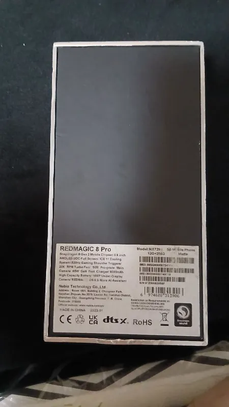 Redmagic 8 pro 12+12 operativ xotira 256 120fps 5 Redmagic 8 pro 12+12 operativ xotira 256 120fps 5