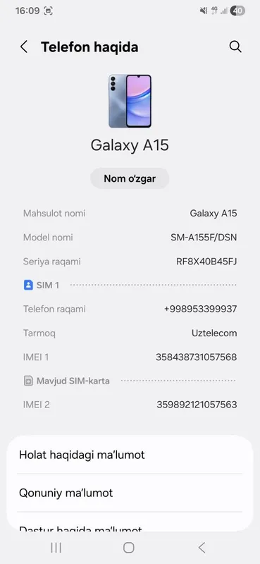 Samsung A15 2ta simkarta 4 Samsung A15 2ta simkarta 4