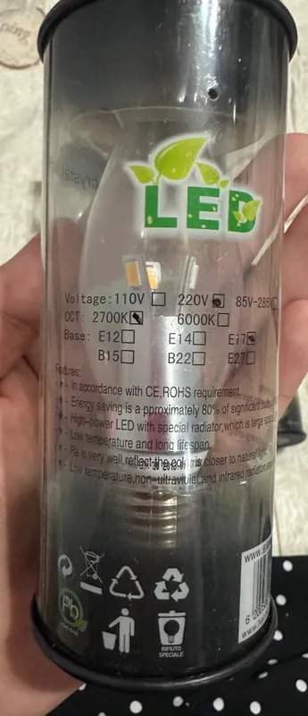 Продаю LED-лампы «Свеча» для люстр и хрустальных 3