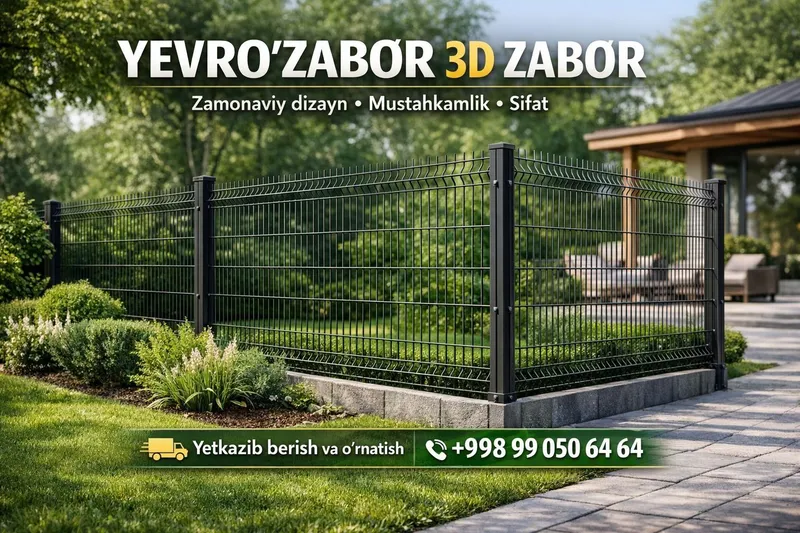 Yevro‘zabo‘r 3D Zabo‘r panellar narxi | arzon | yetkazib berish | o‘rn — фото 3