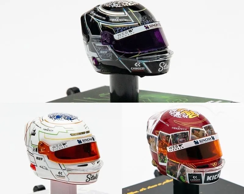 Шлем F1 Чжоу Гуаньюй / 1:12 / Коллекционная модель — фото 4