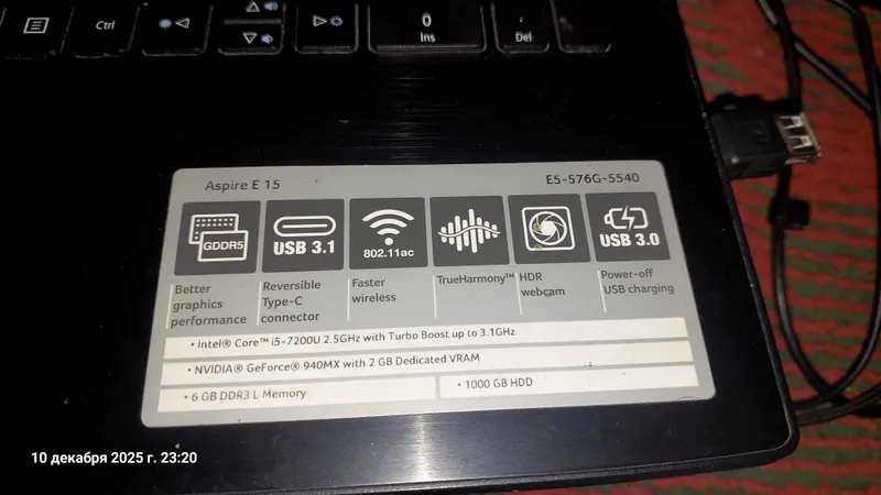 Ноутбок Acer Aspere E15 E5-756G-5540 1 Ноутбок Acer Aspere E15 E5-756G-5540 1