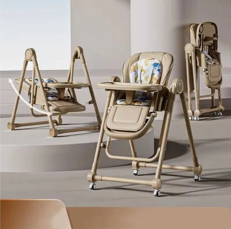 KIDILO original Стульчик для кормления 3 в 1 шезлонг качелями — фото 1