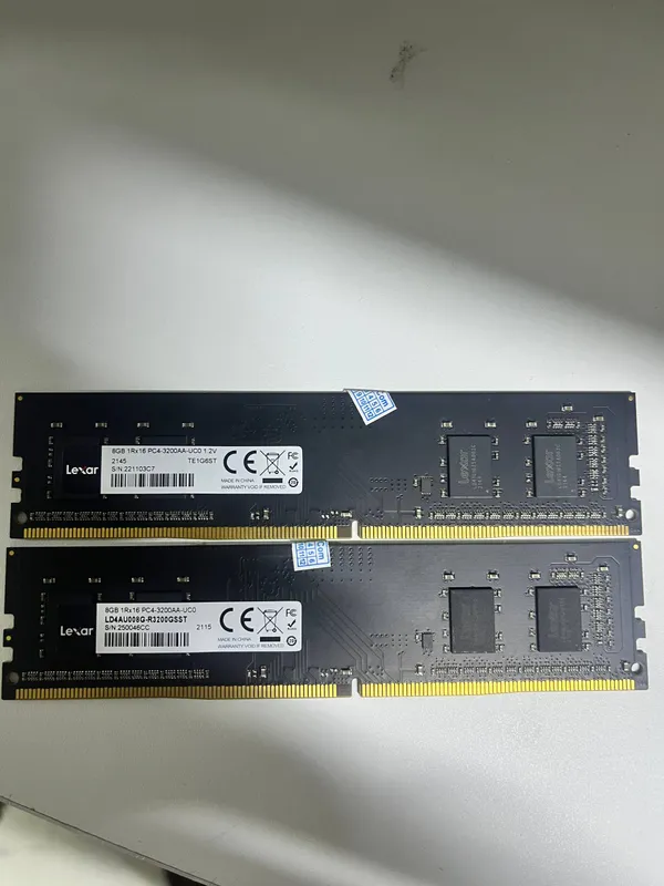 DDR4 Lexar 8+8 GB 3200 MGts operativ xotirasi 2 DDR4 Lexar 8+8 GB 3200 MGts operativ xotirasi 2