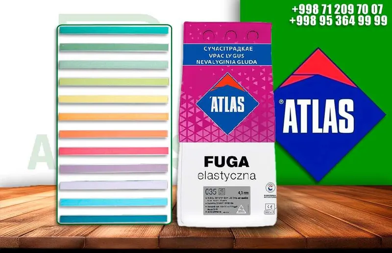 ATLAS fuga Optom narxlarda / Затирка с 50+ цветами / Эпоксидная Фуга — фото 1
