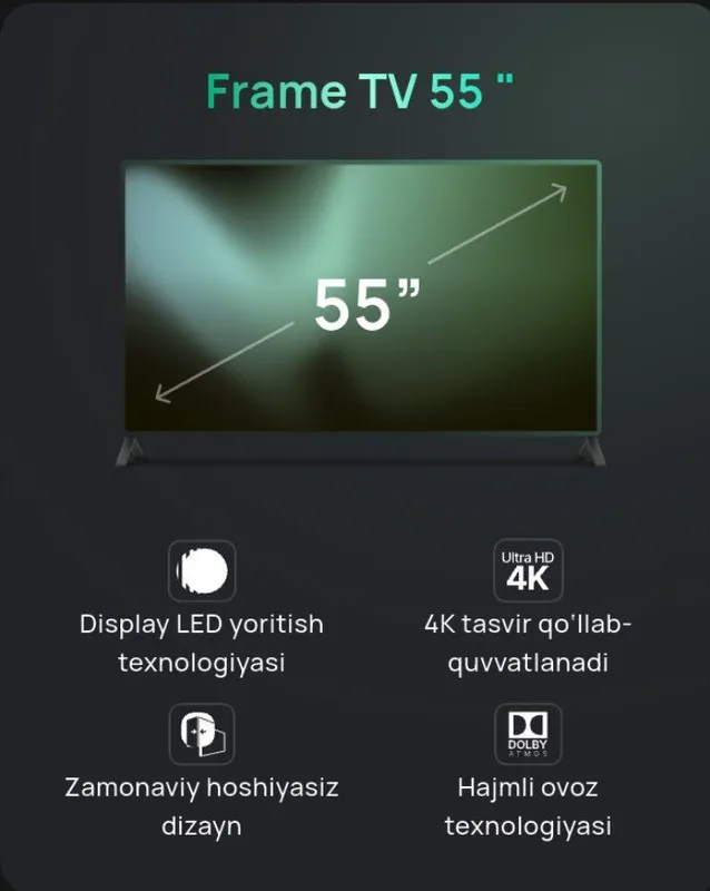 55 dyumli televizor