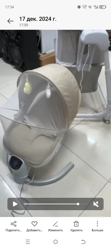 Bu rasmda chaqaloqlar uchun elektron belanchak (baby swing) — фото 3