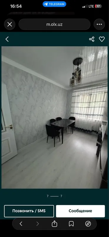 Кунлик квартира ижарага берилади