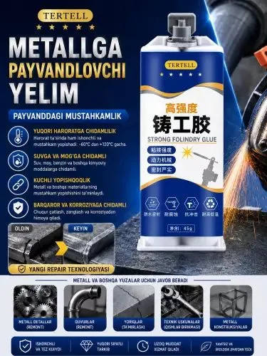 Sovuq payvandlash 85 g ikki komponentli shpritsda Sovuq payvandlash 85 g ikki komponentli shpritsda