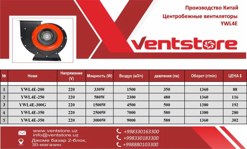 Центробежный вентилятор DF / YWL4E / CF-11 220V – саноат учун 6 Центробежный вентилятор DF / YWL4E / CF-11 220V – саноат учун 6