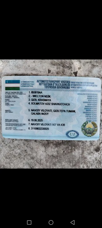 Пирсеп сотилади 2019 й. Wielton саф мос утка 4 та балкон 100 фоиз — фото 5