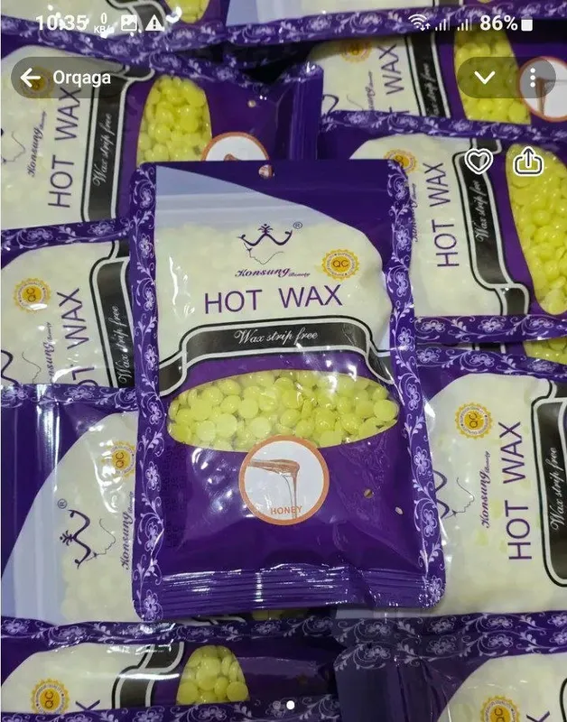Hot Wax sariq 100 gr